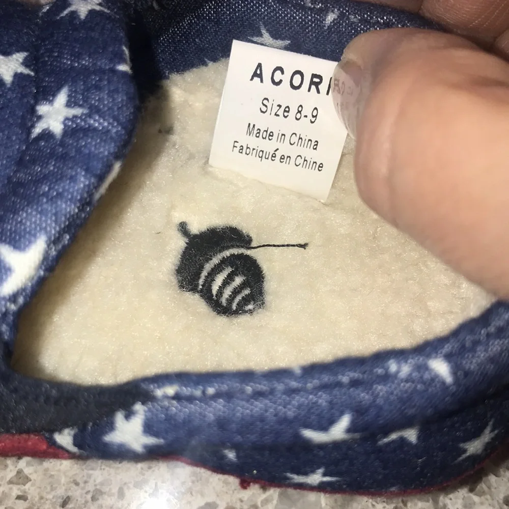 3/$20 ACORN Kid’s Colby Gore Navy Stars Moccasins